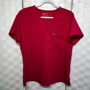 Figs Women’s Hot Pink Scrub Top Size Large